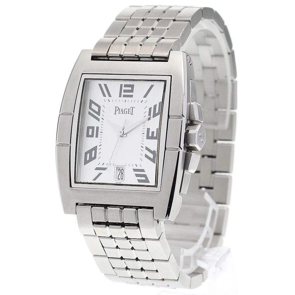 PIAGET DATE SILVER AUTOMATIC WATCH - 2