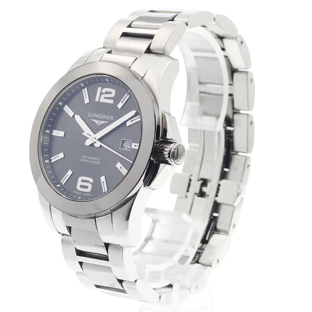 LONGINES CONQUEST DATE GRAY AUTOMATIC WATCH - 2