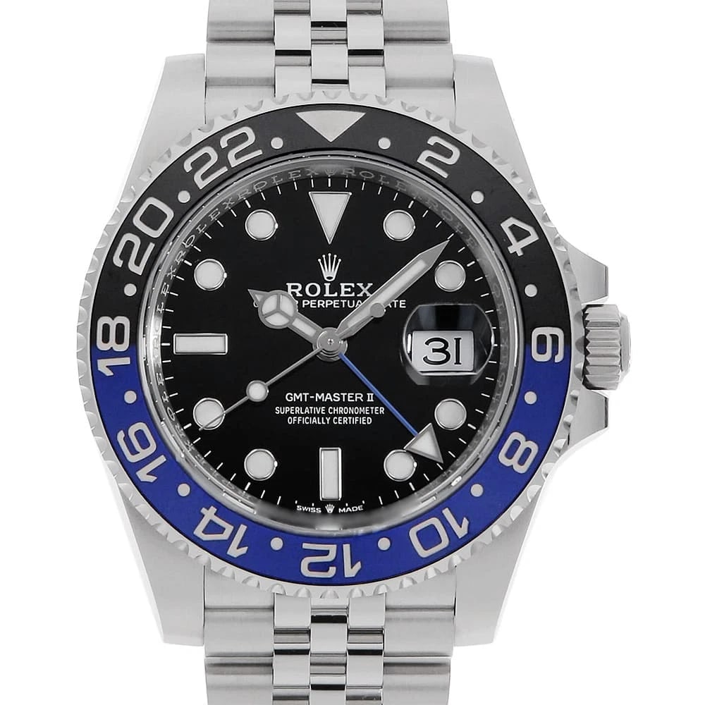 ROLEX GMT MASTER BLACK JUBILEE WATCH: ROLEX GMT Master black jubilee Watch Brand: ROLEX Type/Style: Wrist watch Material: Band Material Stainless Steel, Case Material Stainless Steel Color: Dial Color Black Size: Case:W40mm Circumference