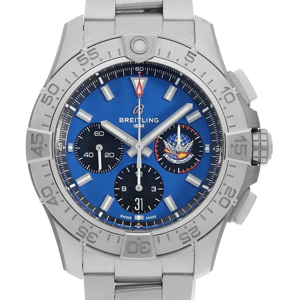 BREITLING AVENGER CHRONOGRAPH BLUE IMPULSE WATCH (1 of 3)