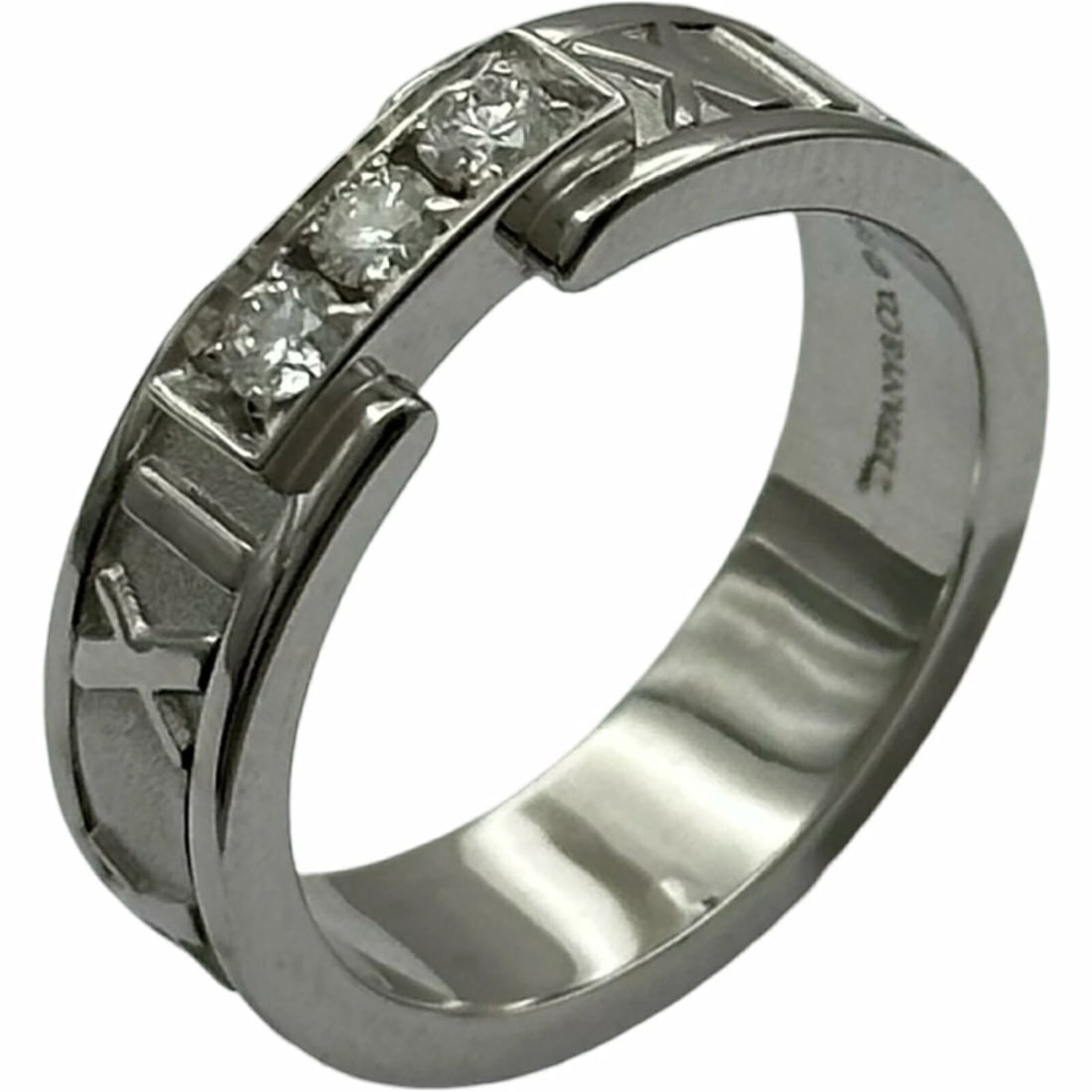 TIFFANY & CO. ATLAS RING WHITE GOLD 18K DIAMOND JEWELRY: Tiffany & Co. Atlas Ring White Gold 18K Diamond Jewelry Brand: Tiffany & Co. Type/Style: Ring Material: K18 WG Color: WG Size: 6.5 US Accessories: None Accessories Notice: When purchasing
