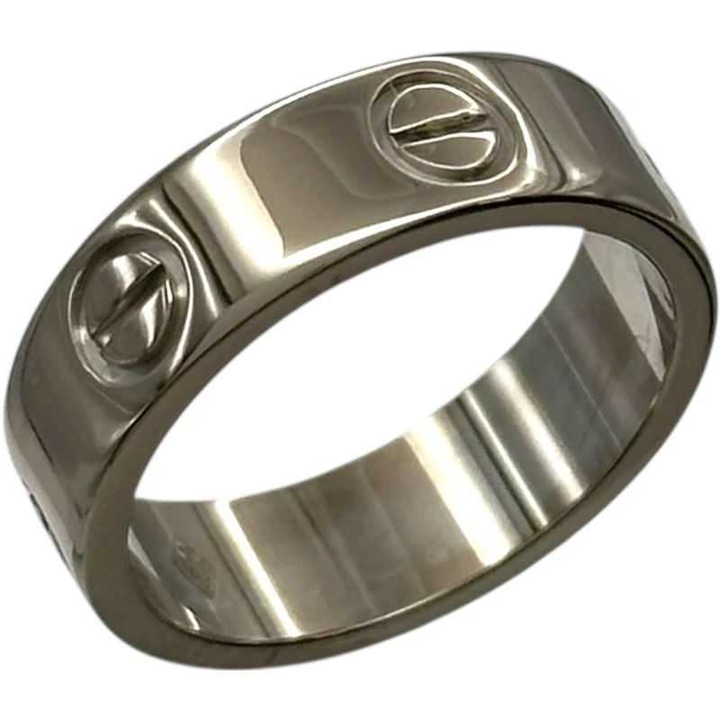 CARTIER LOVE RING WHITE GOLD 18K JEWELRY: Cartier Love Ring White Gold 18K Jewelry Brand: Cartier Type/Style: Ring Material: 18K WG Color: WG Size: 6 US Accessories: None Accessories Notice: When purchasing pre-owned goods, please