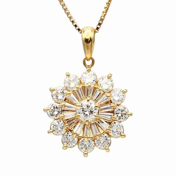 18K YG DIAMOND SLIDE CHAIN NECKLACE: 18K YG Diamond Slide Chain Necklace Brand: Unbranded Type/Style: Necklace Material: 18K YG Color: YG Size: Size Length: approx. 45cm Top: Approximately 17mm in diameter * Regarding the size, there may