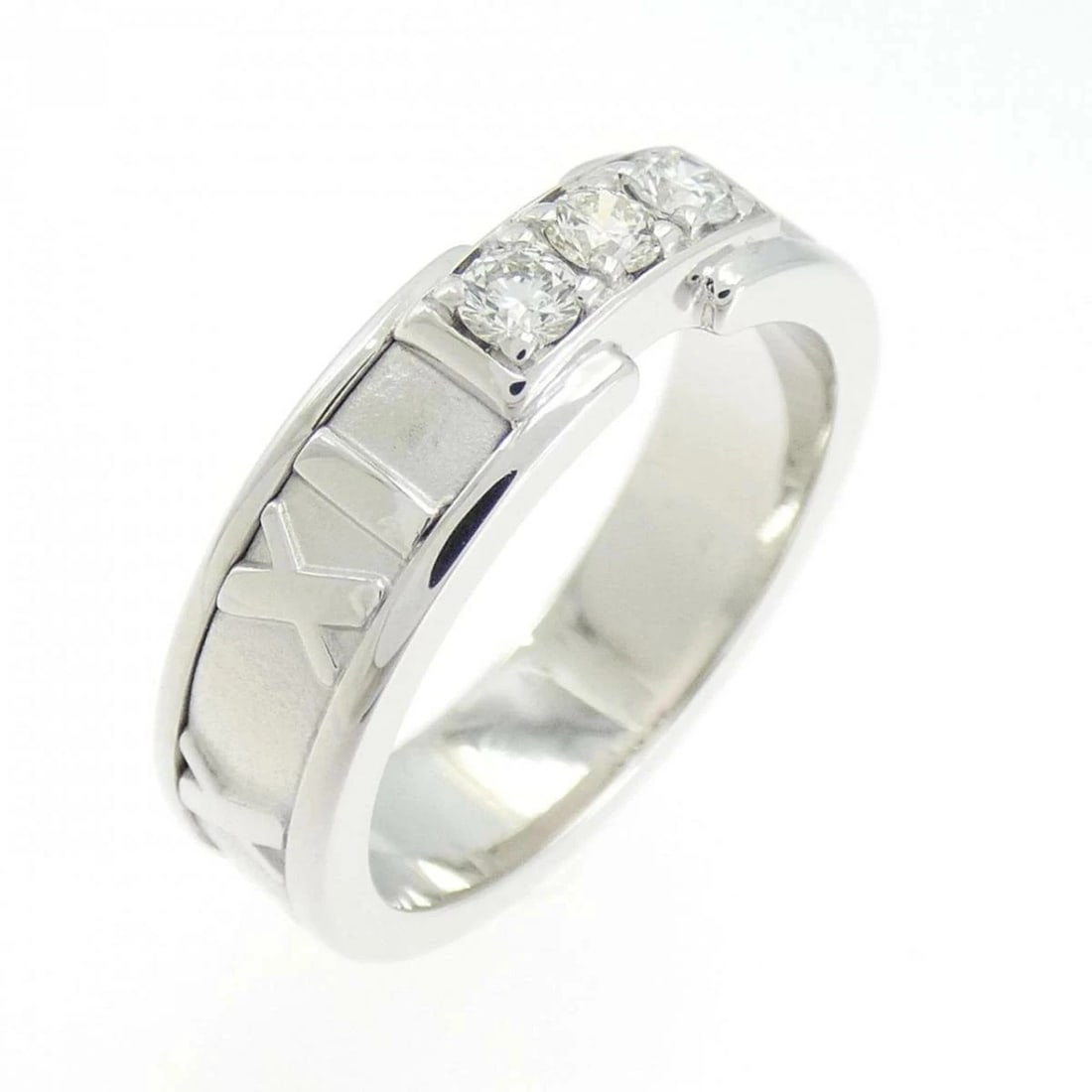 TIFFANY ATLAS RING TITANIUM WHITE GOLD: Tiffany Atlas Ring Titanium White Gold Brand: Tiffany & Co. Type/Style: Ring Material: White Gold Color: White Gold Size: US 5.5 Accessories: None Accessories Notice: When purchasing pre-o
