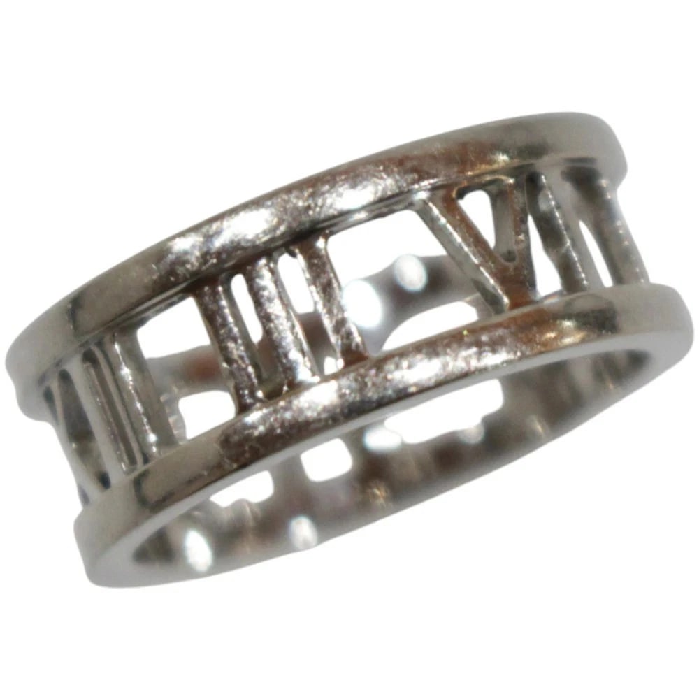 TIFFANY ATLAS RING 750 WHITE GOLD: Tiffany Atlas Ring 750 White Gold Brand: Tiffany & Co. Type/Style: Ring Material: 750 White Gold Color: White Gold Size: US 5.5 Accessories: None Accessories Notice: When purchasing pre-owned goods,
