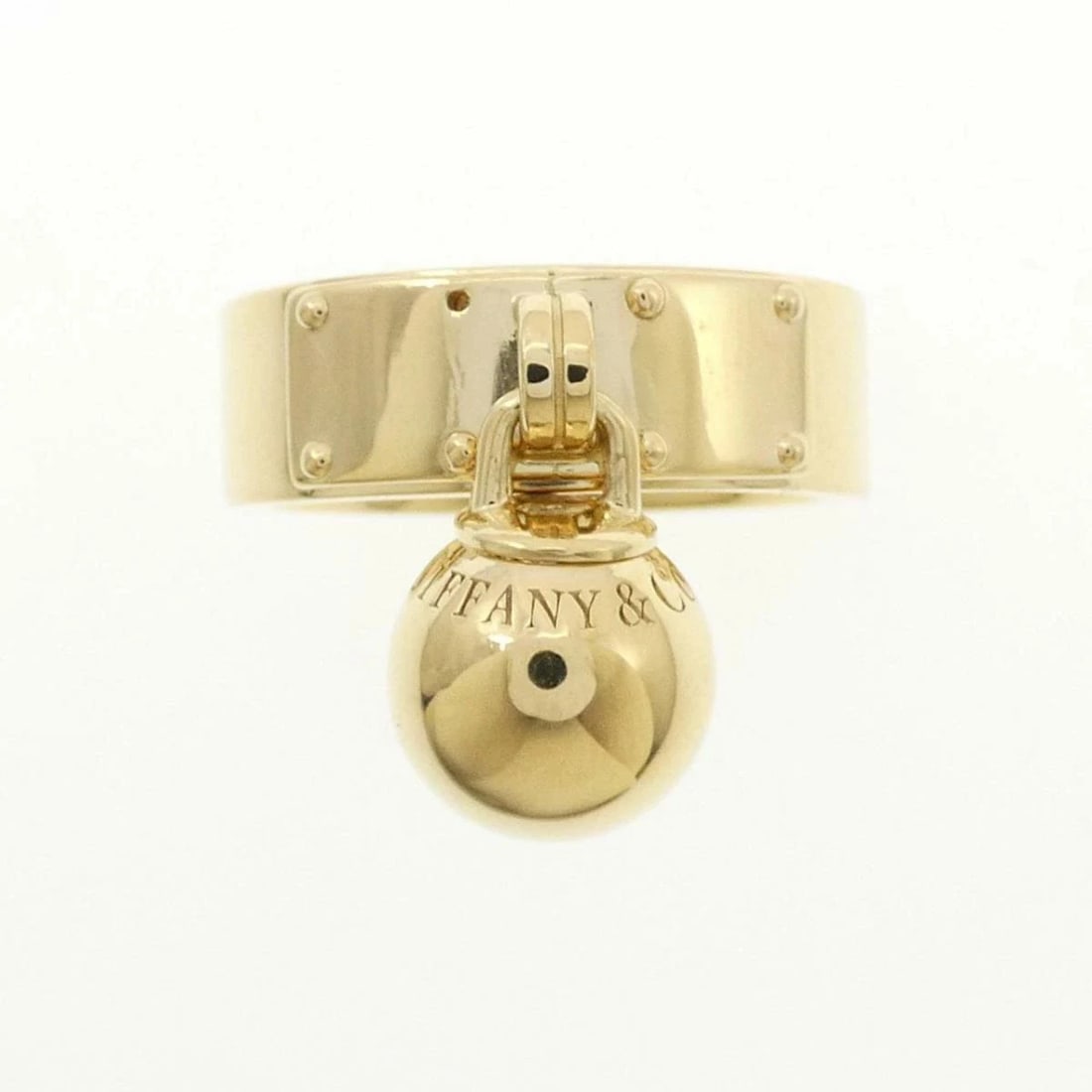 TIFFANY GOLD BALL DANGLE RING - 2