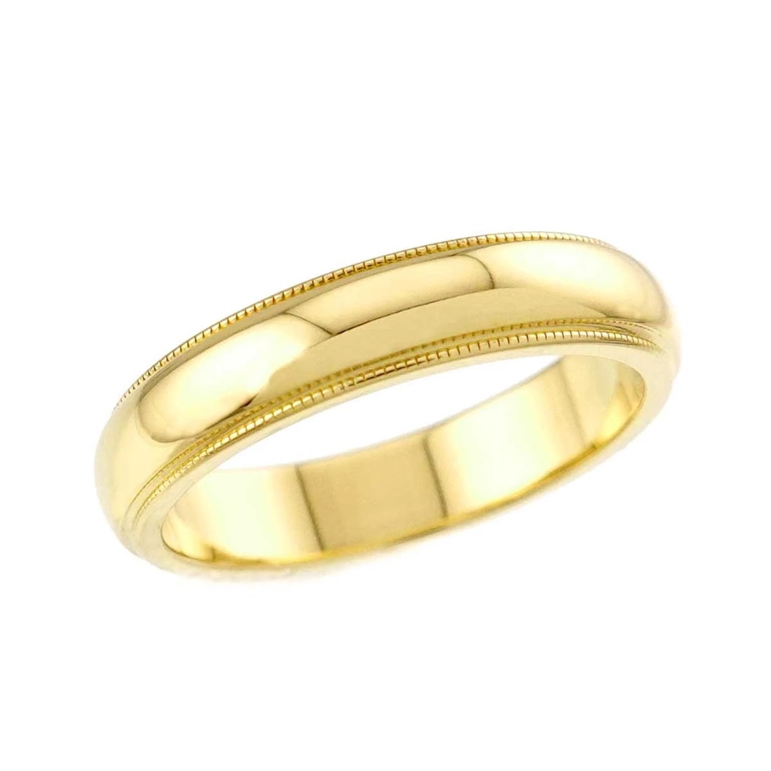 TIFFANY MILGRAIN BAND RING K18 YG (1 of 3)