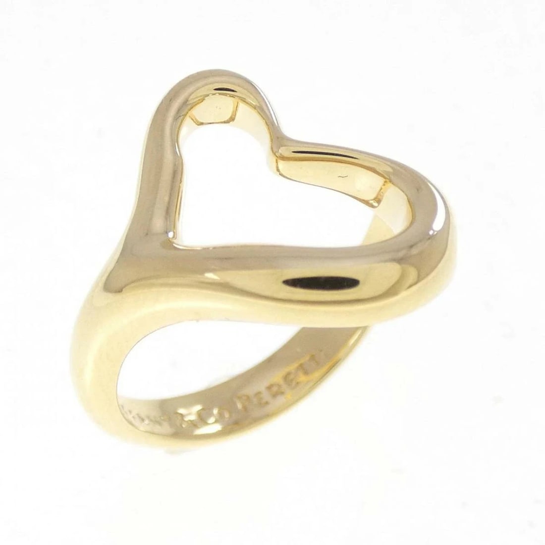 TIFFANY OPEN HEART RING: Tiffany Open Heart Ring Brand: Tiffany & Co. Type/Style: Ring Material: 750 Yellow Gold Color: yellow gold Size: US 6.25 Accessories: None Accessories Notice: When purchasing pre-owned goo