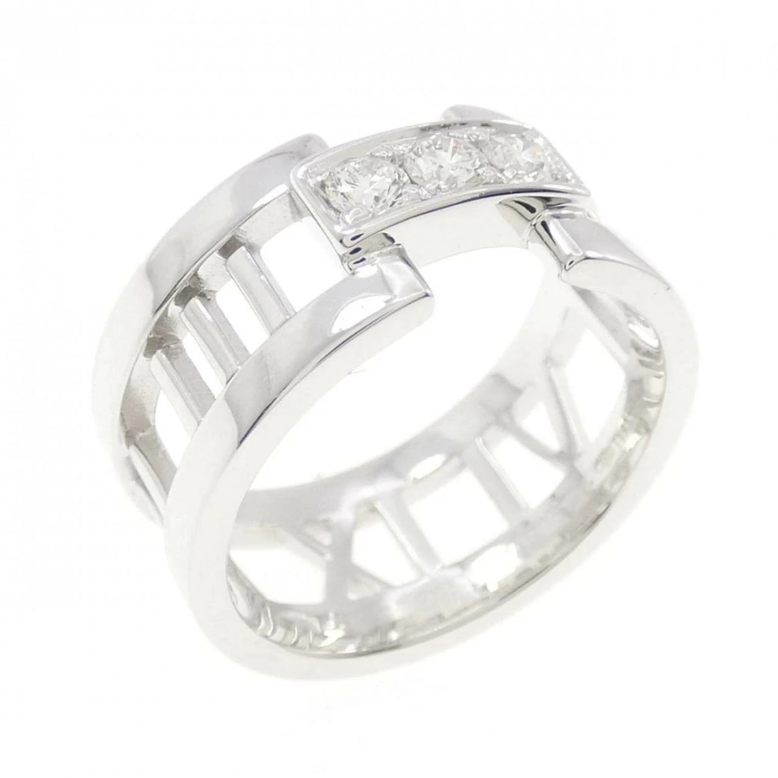 TIFFANY ATLAS RING WHITE GOLD: Tiffany Atlas Ring White Gold Brand: Tiffany & Co. Type/Style: Ring Material: 750 White Gold Color: White Gold Size: US 5 Accessories: None Accessories Notice: When purchasing pre-owned go