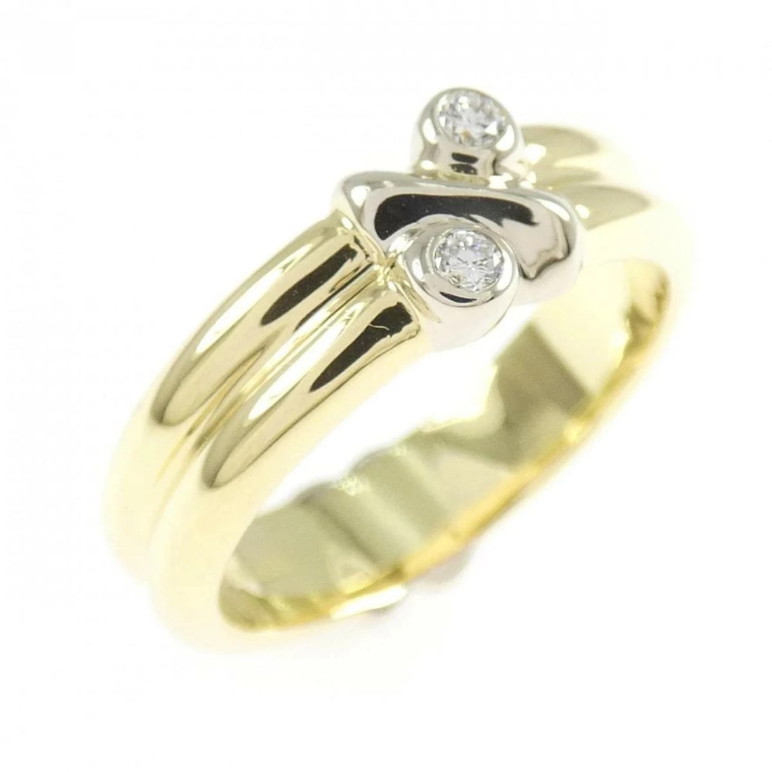 TIFFANY DIAMOND RING 18K GOLD WHITE YELLOW GOLD: Tiffany Diamond Ring 18K Gold White Yellow Gold Brand: Tiffany & Co. Type/Style: Ring Material: 18K Gold, Main Stone Natural Color: Gold Size: 5.25 - 5.5 US Accessories: None Accessories N
