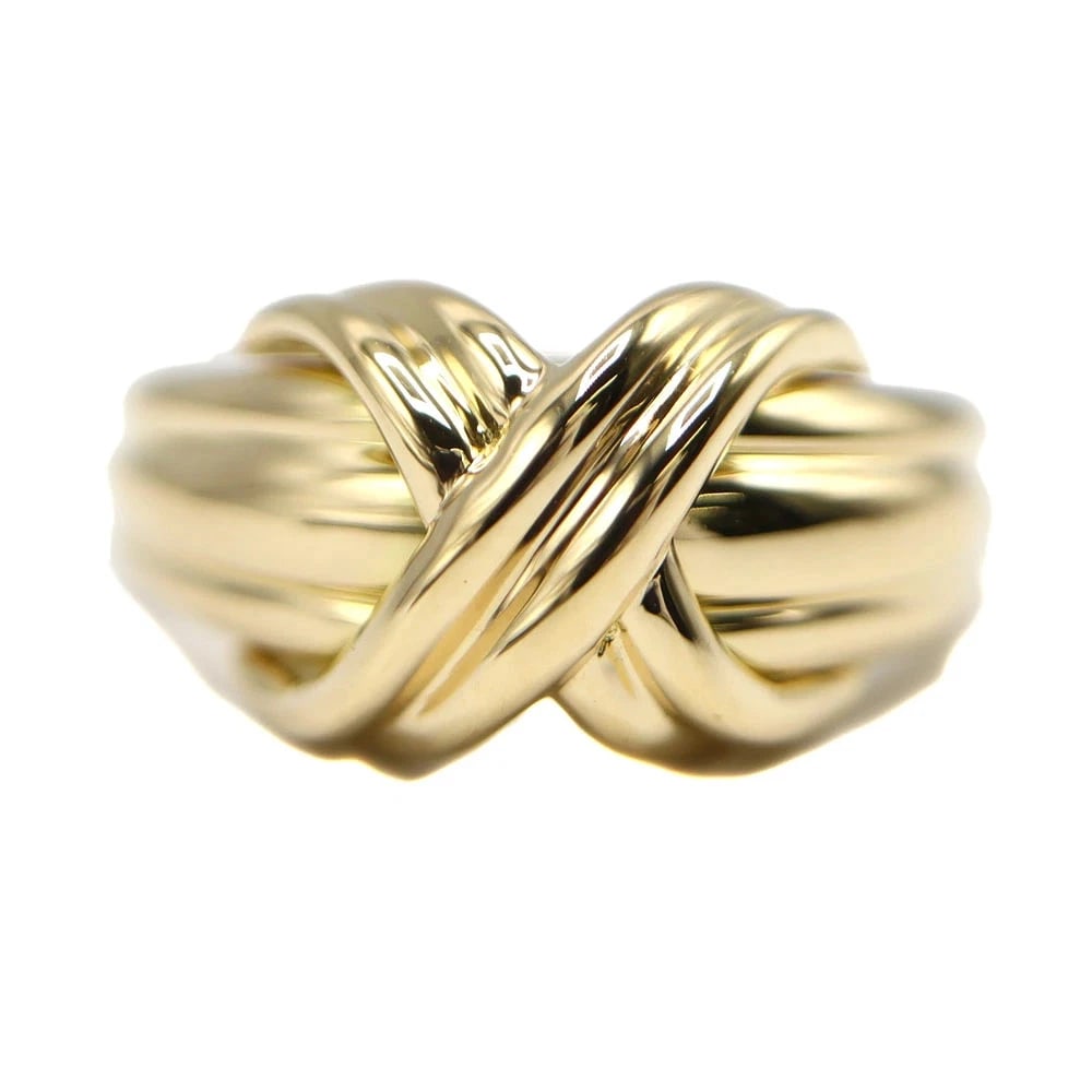 TIFFANY & CO K18 SIGNATURE RING: Tiffany & Co K18 Signature Ring Brand: Tiffany & Co. Type/Style: Ring Material: 18K Yellow Gold Color: yellow gold Size: US6 Accessories: None Accessories Notice: When purchasing pre-owned