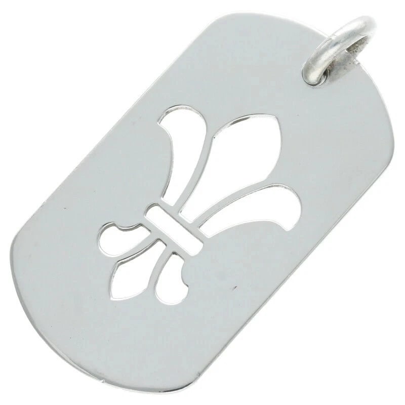 CHROME HEARTS D TAG LARGE DOG TAG NECKLACE SILVER: Chrome Hearts D Tag Large Dog Tag Necklace Silver Brand: Chrome Hearts Type/Style: Necklace Material: 925 Silver Color: Silver Size: Height : 2.2 in:Width : 1.1 in Accessories: None Accessories