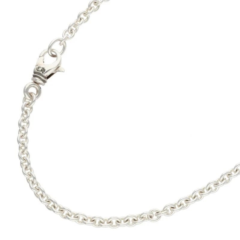CHROME HEARTS SILVER NECKLACE: Chrome Hearts Silver Necklace Brand: Chrome Hearts Type/Style: Necklace Material: 925 Silver Color: Silver Size: Total length45.5 cm. Accessories: None Accessories Notice: When purchasing pre-owned