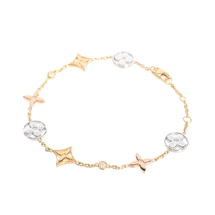 LOUIS VUITTON MONOGRAM BRACELET: Louis Vuitton Monogram Bracelet Brand: Louis Vuitton Type/Style: bracelet Material: none Color: None Size: Bracelet Chain Approx. 7.7 in Accessories: None Accessories Notice: When purchasing