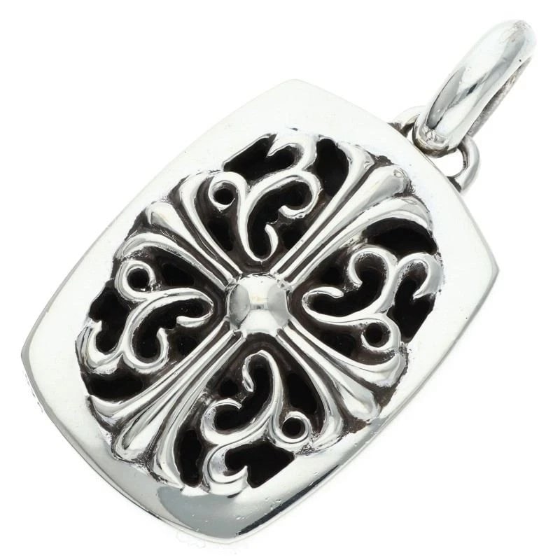 CHROME HEARTS KEEPER PENDANT SILVER NECKLACE: Chrome Hearts Keeper Pendant Silver Necklace Brand: Chrome Hearts Type/Style: Necklace Material: 925 Silver Color: Silver Size: Width 1.0 in, Height 1.9 in Accessories: None Accessories No
