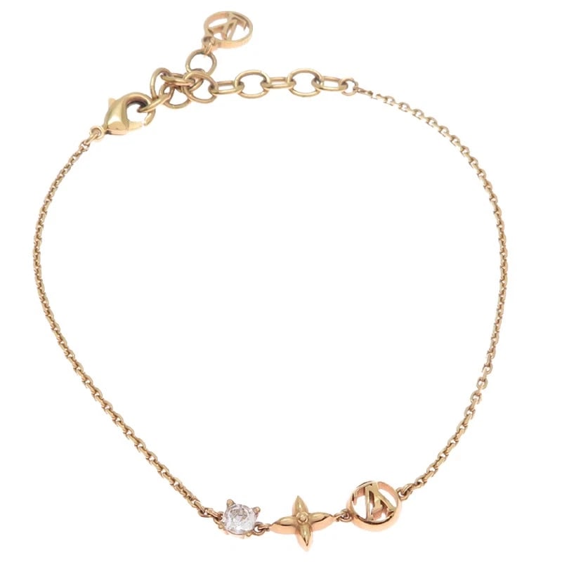 LOUIS VUITTON PETIT LOUIS BRACELET GOLD PLATED: Louis Vuitton Petit Louis Bracelet Gold Plated Brand: Louis Vuitton Type/Style: Bracelet Material: GP Color: None Size: Length approximately 8.3 inches Accessories: None Accessories Notice