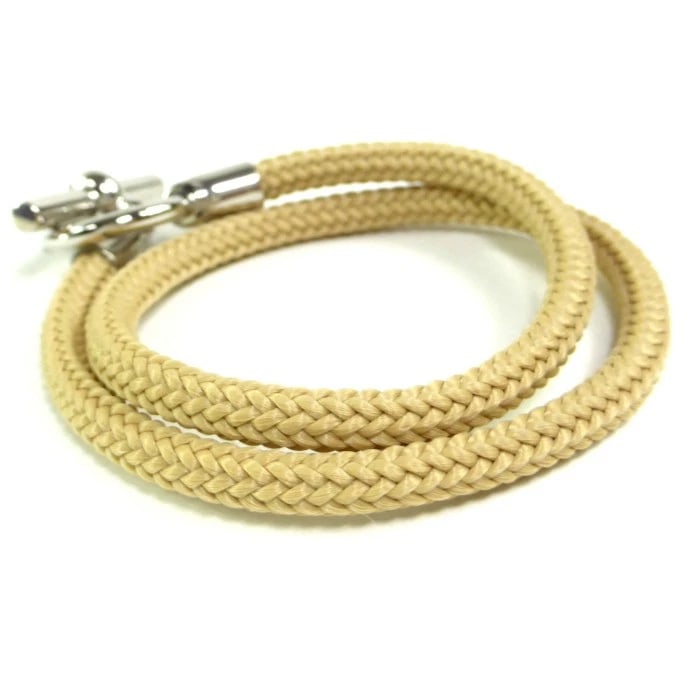 HERMES GRENNAN DOUBLE TOUR LEATHER BRACELET: Hermes Grennan Double Tour Leather Bracelet Brand: Hermes Type/Style: Bracelet Material: Leather Color: Beige Size: T4 (Wrist circumference: approx. 6.9 inches, Total length: approx. 16.7 inches)