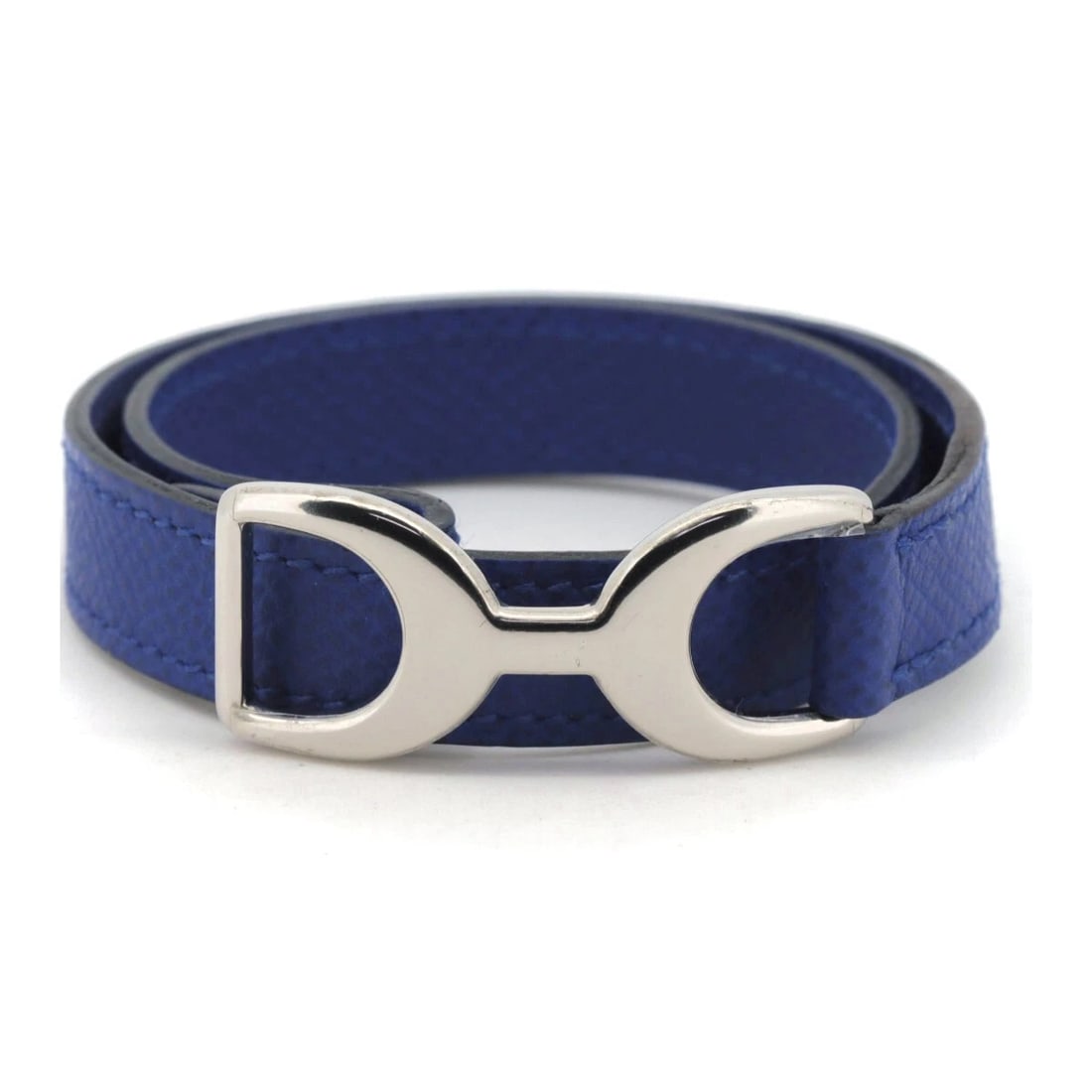HERMES LEATHER BRACELET: Hermes Leather Bracelet Brand: Hermes Type/Style: Bracelet Material: Not specified Color: none Size: Top W1.7 x H0.75 x D0.08 inches, Chain length 6.1 inches Accessories: None Accessories