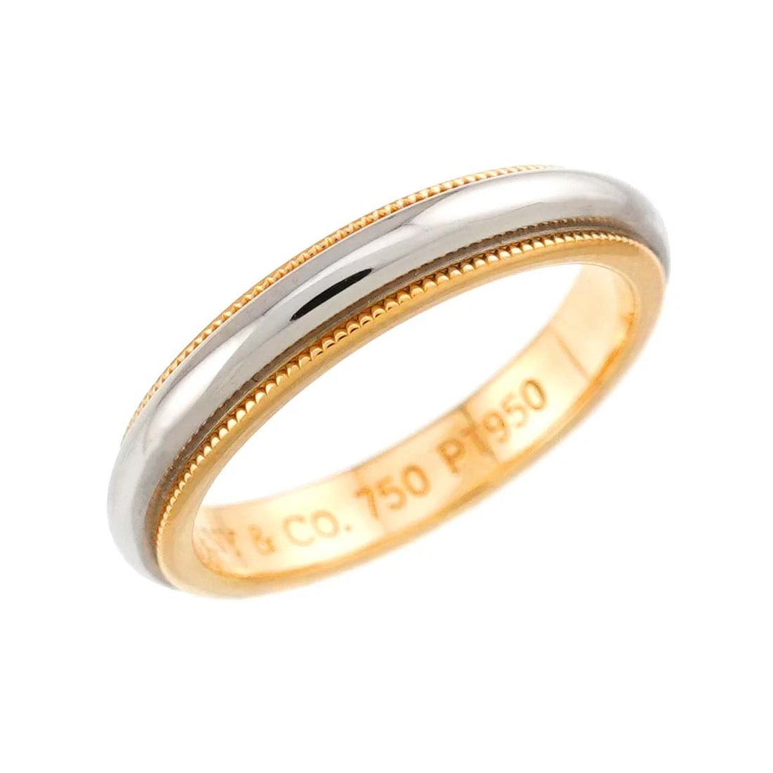 TIFFANY MILGRAIN BAND YELLOW GOLD RING: Tiffany Milgrain Band Yellow Gold ring Brand: Tiffany & Co. Type/Style: Ring Material: Not specified Color: Yellow Gold Size: 4.75 - 5 US Accessories: None Accessories Notice: When purchas