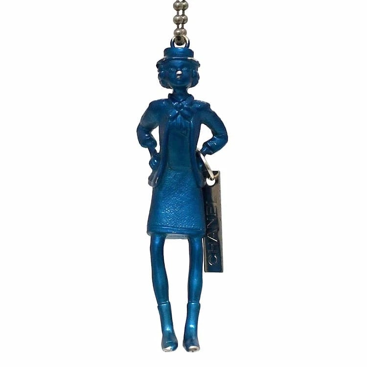 CHANEL NECKLACE BLUE SILVER METAL (1 of 5)