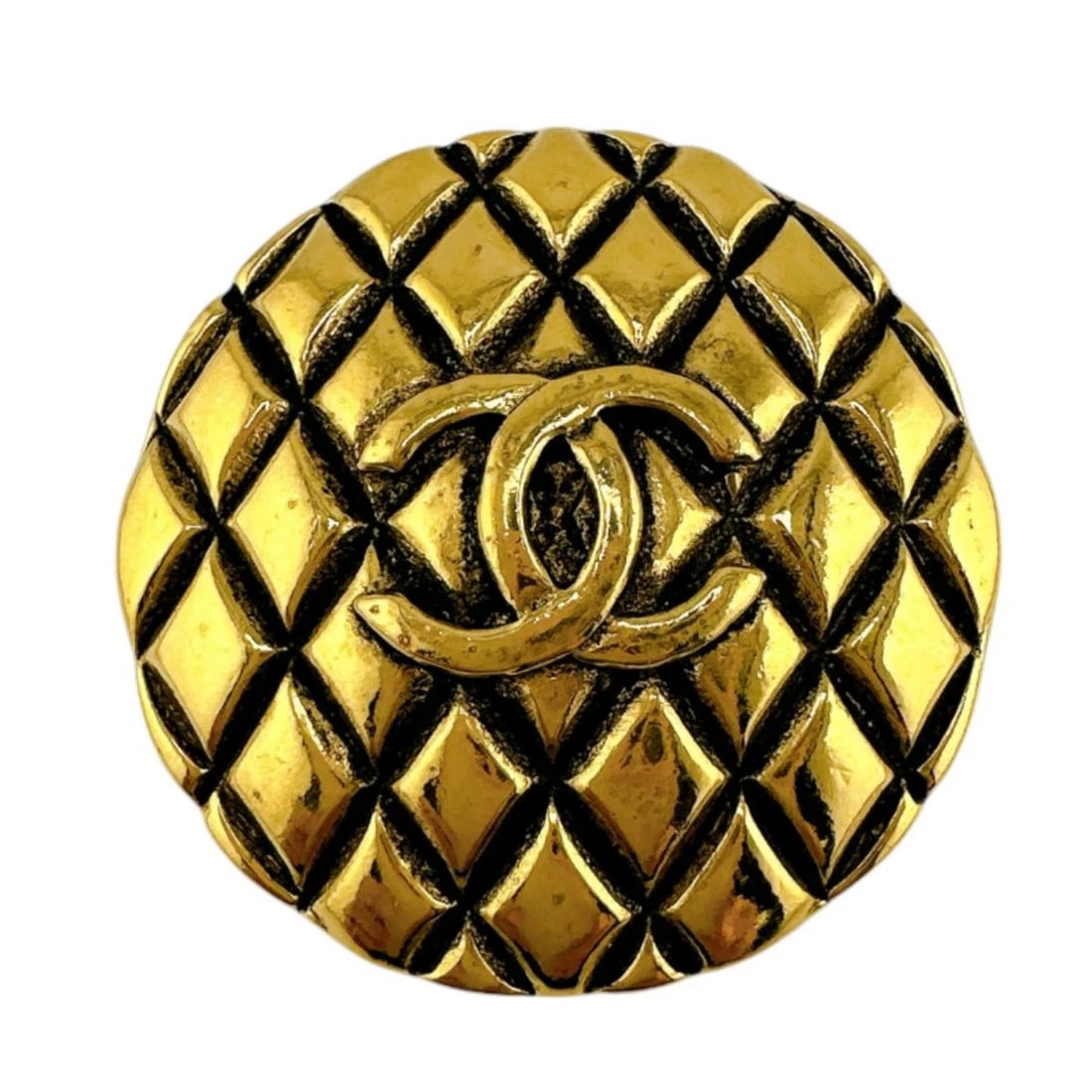 CHANEL GOLD COCO BROOCH MATEL (1 of 2)