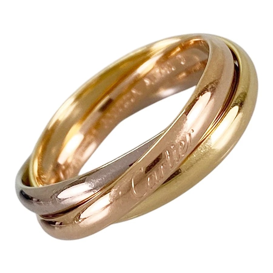 CARTIER TRINITY SM YELLOW GOLD: Cartier Trinity SM Yellow gold Brand: Cartier Type/Style: Ring Material: 18K Yellow Gold 18K White Gold 18K Rose Gold Color: Gold Size: 5.5 US Accessories: None Accessories Notice: When pu