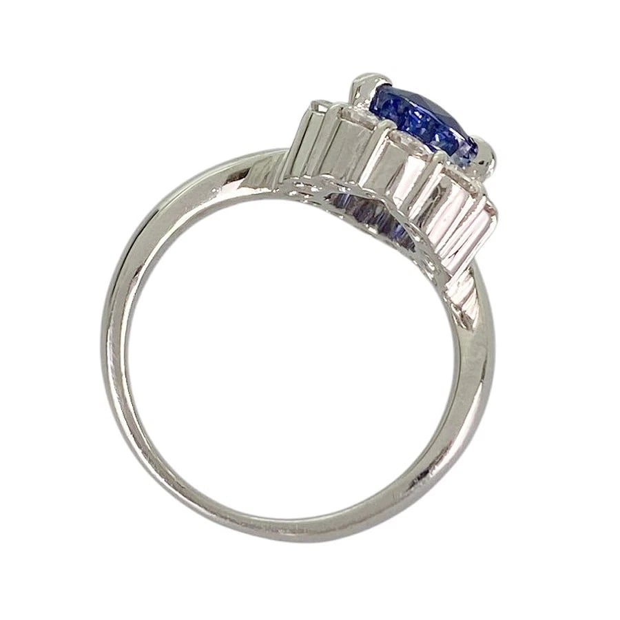 RING PLATINUM SAPPHIRE DIAMOND - 3
