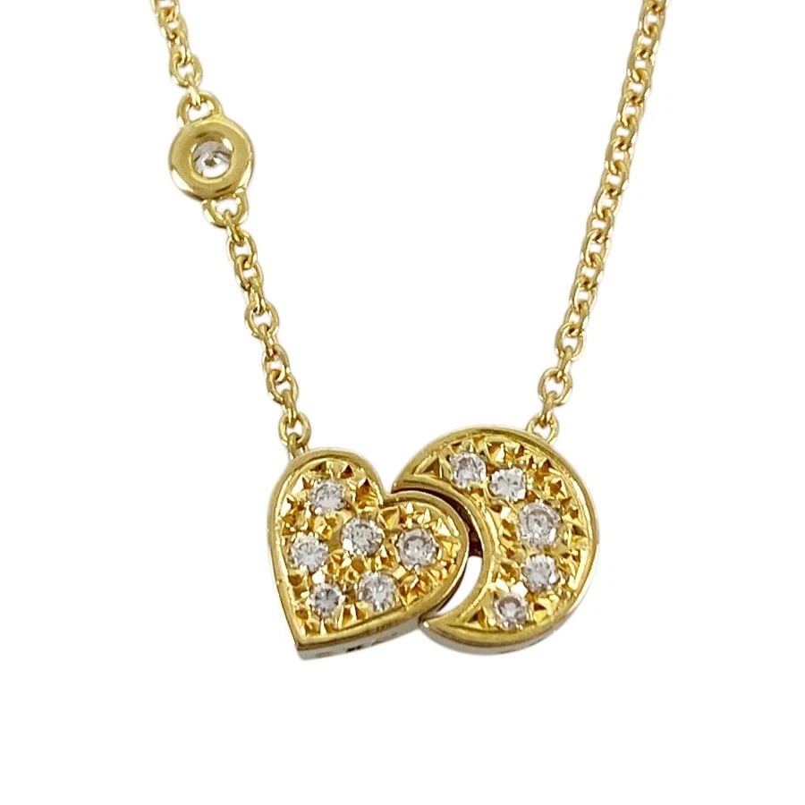 STAR JEWELRY YELLOW GOLD DIAMOND NECKLACE: STAR JEWELRY Yellow gold Diamond Necklace Brand: STAR JEWELRY Type/Style: Necklace Material: 18K Yellow Gold, Main Stone Natural Color: Gold Size: Motif size (moon):8.3mm?7.4mm Motif size