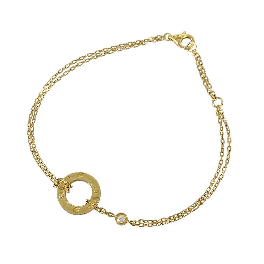 CARTIER LOVE CIRCLE YELLOW GOLD DIAMOND BRACELET (1 of 3)