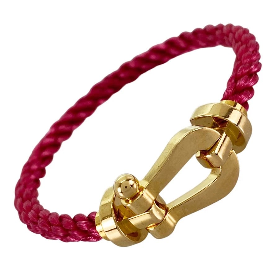 FRED FORCE YELLOW GOLD BRACELET: FRED Force Yellow gold Bracelet Brand: FRED Type/Style: Bracelet Material: 18K Yellow Gold Stainless Steel Color: Gold Size: Motif size:12.9mm?25.4mm Wrist Size:15cm Accessories: None Acce