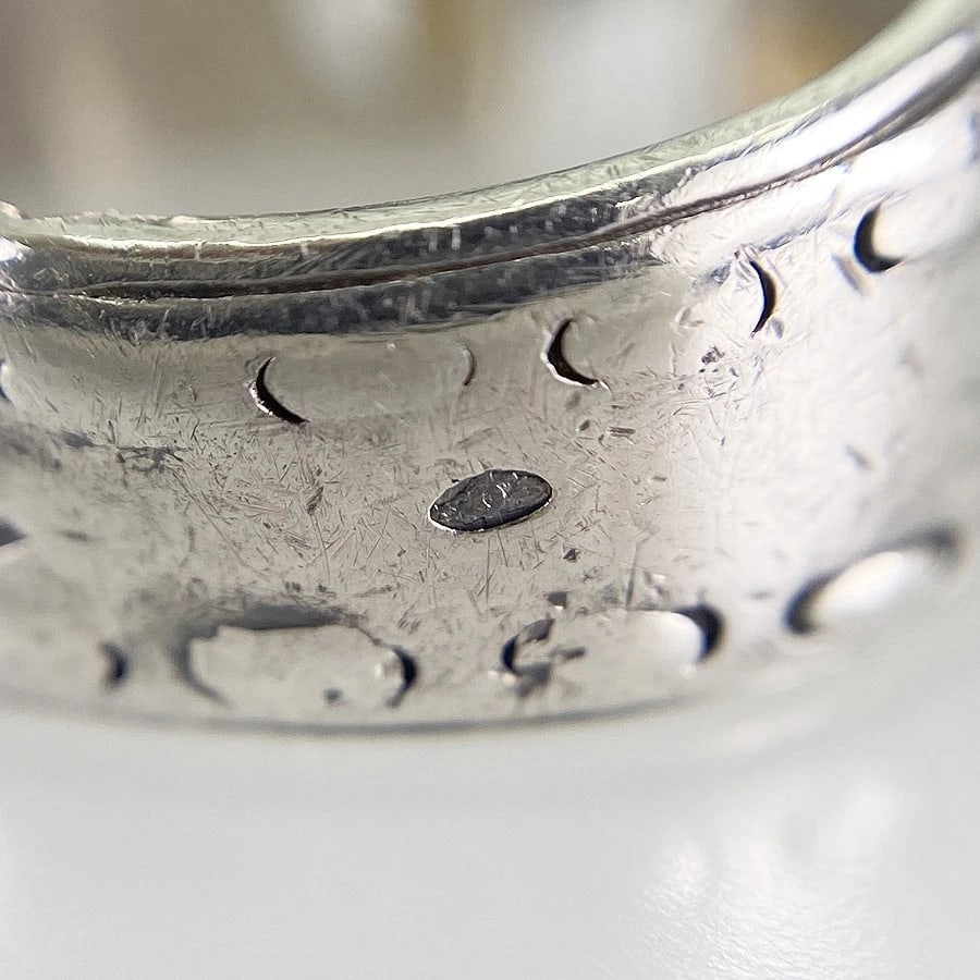 HERMES MEXICO DOUBLE SILVER RING - 6