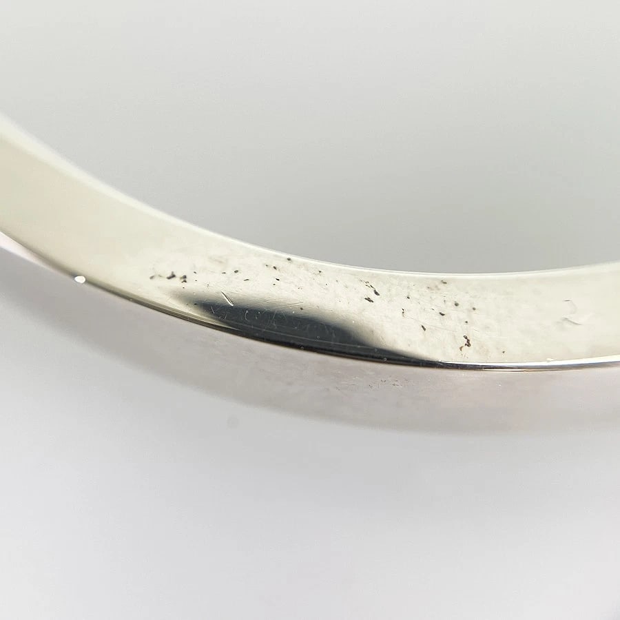 HERMES CROWD FORGE SILVER BANGLE - 6