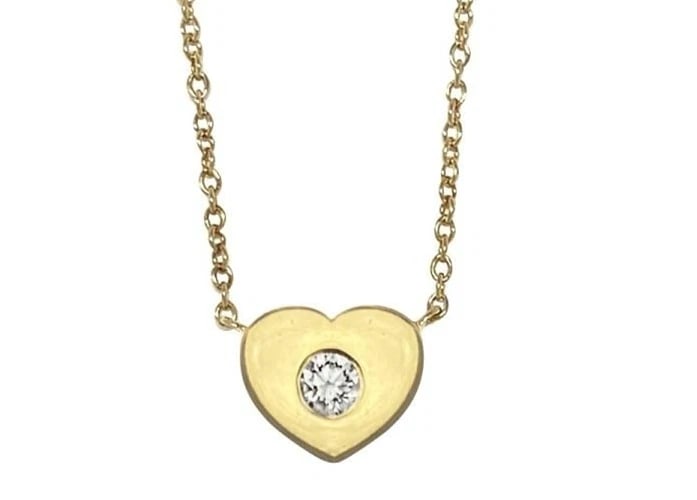 TIFFANY & CO. PALOMA PICASSO DIAMOND 18K GOLD HEART NECKLACE PENDANT: Tiffany & Co. Paloma Picasso Diamond 18k Gold Heart Necklace Pendant Brand: Tiffany & Co. Type/Style: Necklace Material: 18k Yellow Gold, Main Stone Natural Color: Yellow Size: Chain Length: Approx. 4