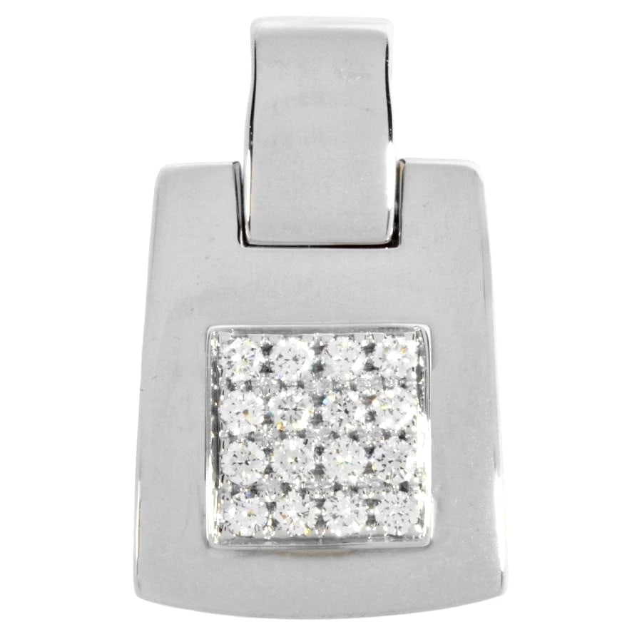 CHAUMET DIAMOND PAVE 18K WHITE GOLD PENDANT TOP NECKLACE (1 of 3)