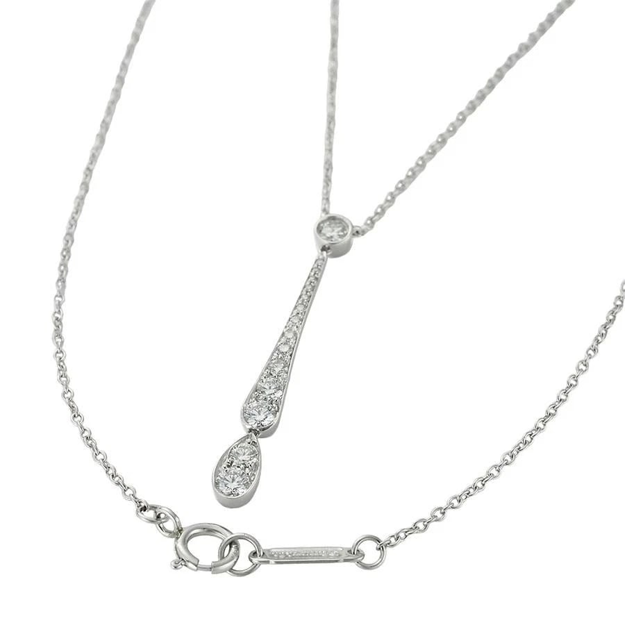 TIFFANY & CO JAZZ DROP DIAMOND PLATINUM 950 NECKLACE PENDANT: Tiffany & Co Jazz Drop Diamond Platinum 950 Necklace Pendant Brand: Tiffany & Co. Type/Style: Necklace Material: Platinum 950, Main Stone Natural Color: White Size: Chain Length: Approx. 40.8 cm / 16.