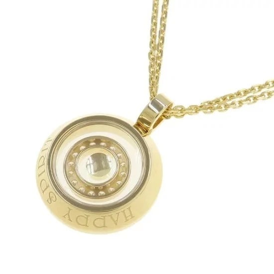 CHOPARD HAPPY SPIRIT FLOATING DIAMOND 18K YELLOW GOLD NECKLACE: Chopard Happy Spirit Floating Diamond 18k Yellow Gold Necklace Brand: Chopard Type/Style: Necklace Material: 18k Yellow Gold, Main Stone Natural Color: Yellow Size: Chain Length: Approx. 42.0 cm (16.5
