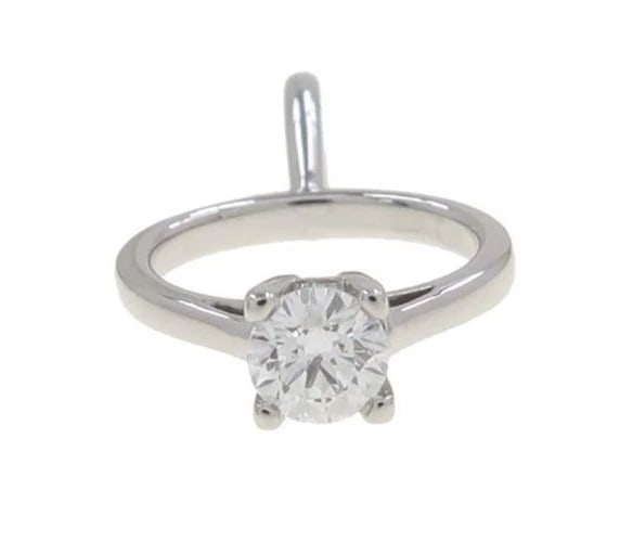 HARRY WINSTON HW RING DIAMOND PENDANT TOP NECKLACE: Harry Winston HW Ring Diamond Pendant Top Necklace Brand: Harry Winston Type/Style: Pendant Material: Platinum (Pt950), Main Stone Natural Color: White Size: Approx. H 21.8 ? W 10.9 mm (0.9 ? 0.4 in) 