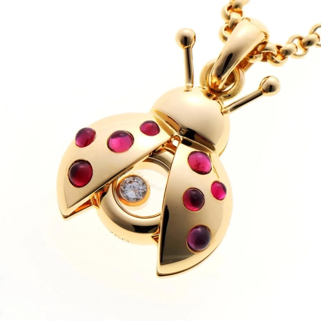 CHOPARD HAPPY DIAMONDS RUBY NECKLACE PENDANT - 3