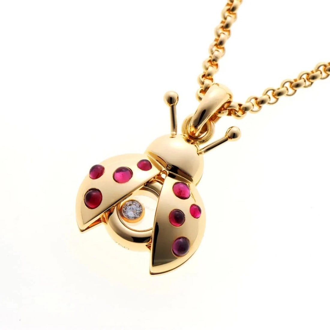 CHOPARD HAPPY DIAMONDS RUBY NECKLACE PENDANT - 4