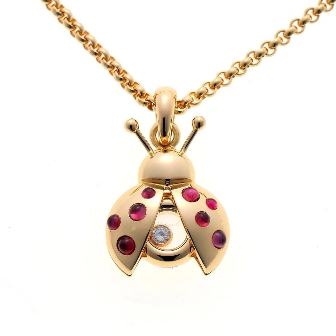 CHOPARD HAPPY DIAMONDS RUBY NECKLACE PENDANT - 5