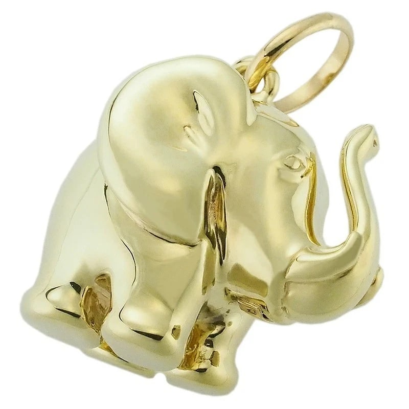 UNOAERRE 18K YELLOW GOLD LUCKY ELEPHANT PENDANT: UnoAErre 18k Yellow Gold Lucky Elephant Pendant Brand: UNOAERRE Type/Style: Pendant Material: 18k Yellow Gold Color: Yellow Size: Approx. 25.5 ? 24.2 ? 34.5 mm / Approx. 1.0 ? 1.0 ? 1.4 in Total Lengt