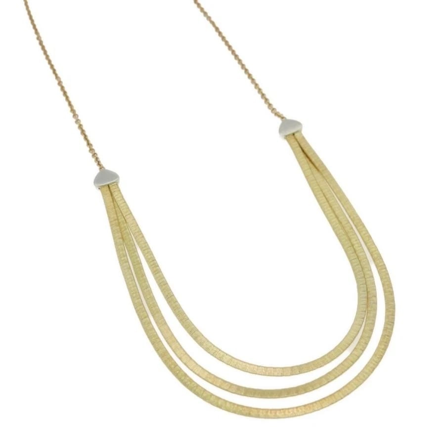 MARCO BICEGO DIAMOND 18K YELLOW GOLD NECKLACE PENDANT: Marco Bicego Diamond 18k Yellow Gold Necklace Pendant Brand: Marco Bicego Type/Style: Necklace Material: 18k Yellow Gold 18k White Gold (partially), Main Stone Natural Color: Yellow Size: Chain Length