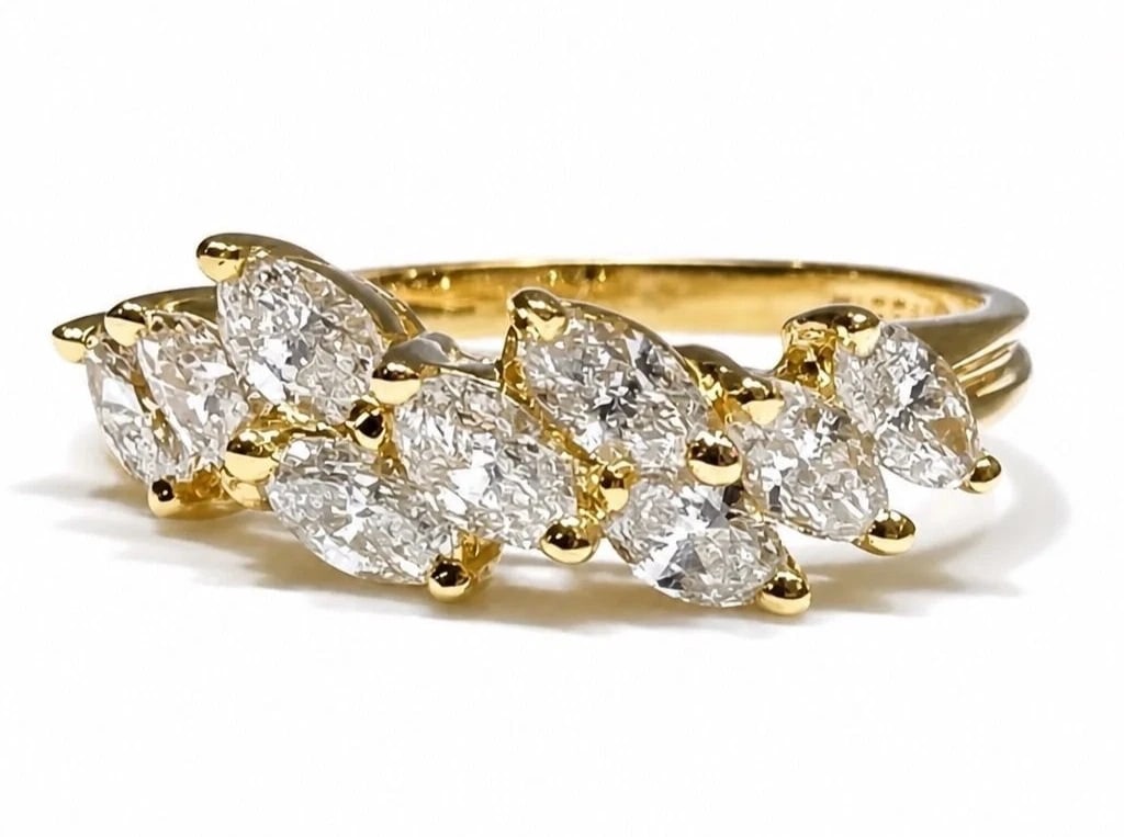 TIFFANY & CO DIAMOND MARQUISE CUT 18K YELLOW GOLD RING: Tiffany & Co Diamond Marquise Cut 18k Yellow Gold Ring Brand: Tiffany & Co. Type/Style: Ring Material: 18k Yellow Gold, Main Stone Natural Color: Yellow Size: US6 Accessories: None Accesso