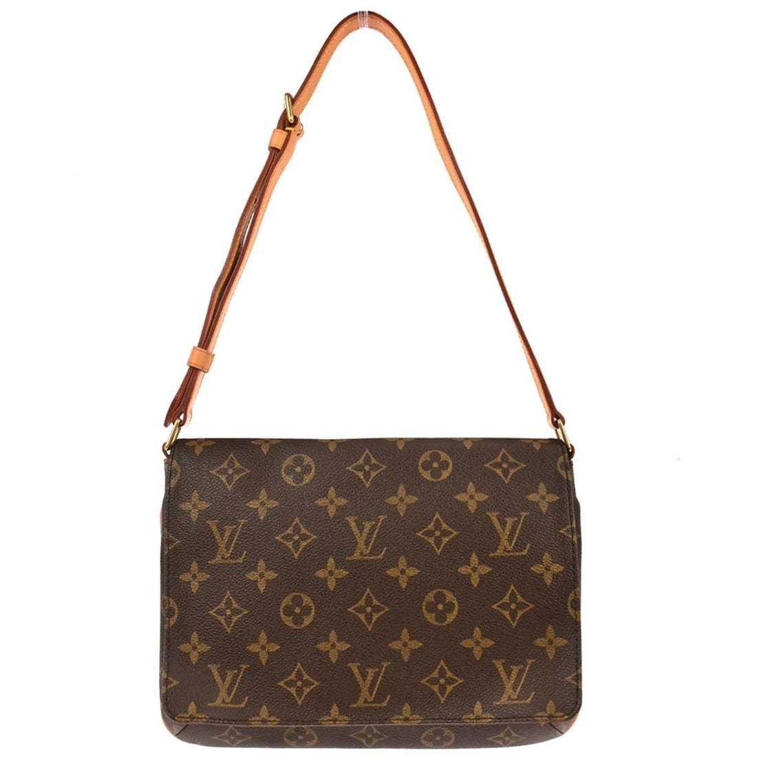 LOUIS VUITTON MONOGRAM MUSETTE TANGO SHORT SHOULDER BAG: Louis Vuitton Monogram Musette Tango Short Shoulder Bag Brand: Louis Vuitton Type/Style: Shoulder Bag Material: Monogram Canvas, Leather Color: Brown Size: W 10.6 x H 7.9 x D 3.1 " Accessories: No