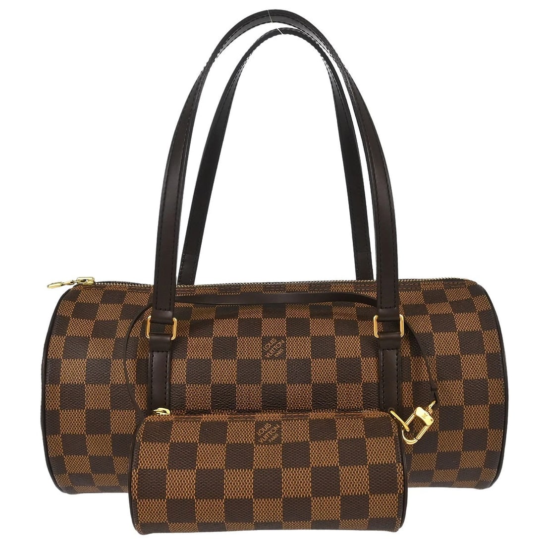 LOUIS VUITTON DAMIER PAPILLON 30 HANDBAG: Louis Vuitton Damier Papillon 30 Handbag Brand: Louis Vuitton Type/Style: Hand Bag Material: Damier Canvas, Leather Color: Ebene*Brown Size: W 12.2 x H 5.9 x D 5.9 " Accessories: None Acce