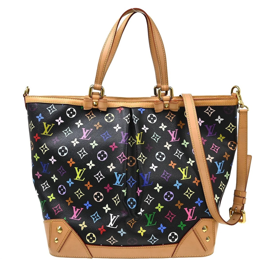 LOUIS VUITTON MONOGRAM MULTICOLOR SHARLEEN GM HANDBAG: Louis Vuitton Monogram Multicolor Sharleen GM Handbag Brand: Louis Vuitton Type/Style: Hand Bag Material: Monogram Multicolor Canvas, Leather Color: Noir * Black Size: W 13.0 x H 12.6 x D 6.7 " Ac