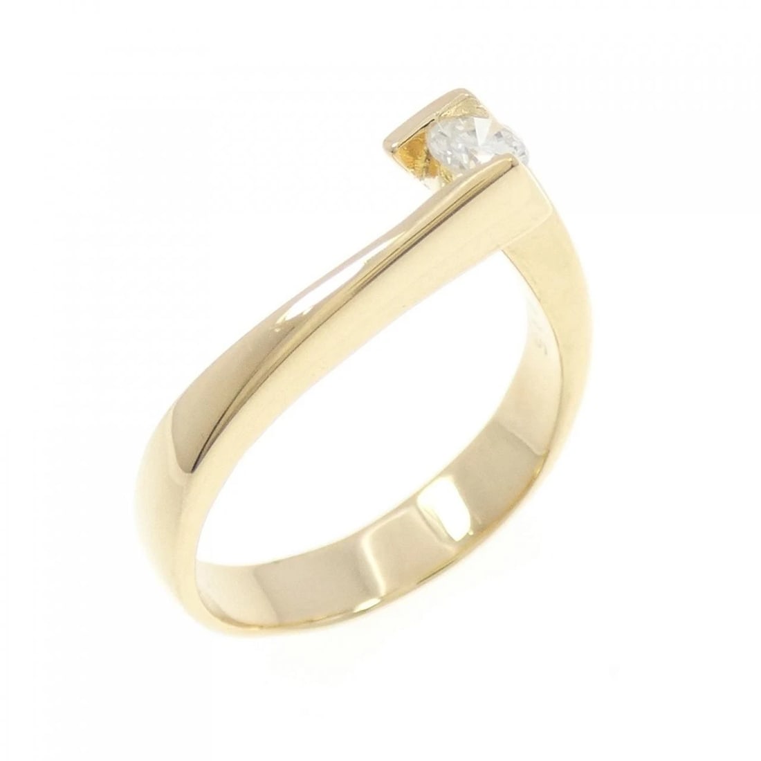 K18YG DIAMOND RING: K18YG Diamond Ring Brand: Unbranded Type/Style: Diamond ring Material: K18YG, Color: Yellow Gold Size: US 5 1/4 Accessories: None Accessories Notice: When purchasing pre-owned goods, please refer to
