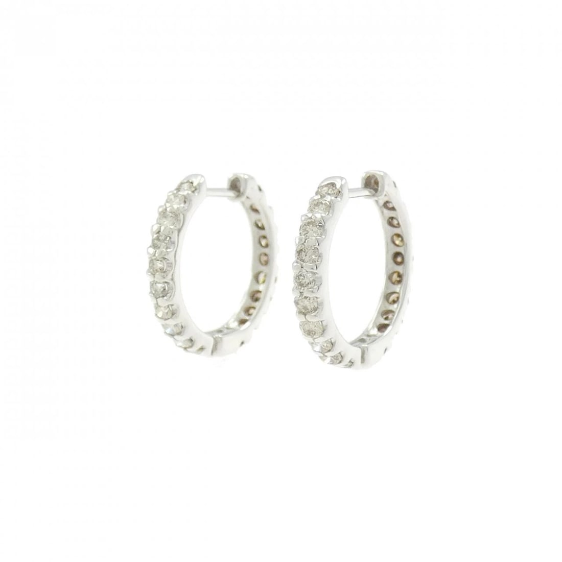 K18WG DIAMOND PIERCE: K18WG Diamond Pierce Brand: Unbranded Type/Style: Diamond Pierce/Earring Material: 18k White Gold, Main Stone/Creation Natural Color: White Gold Size: Actual Size Approximate dimensions (height x
