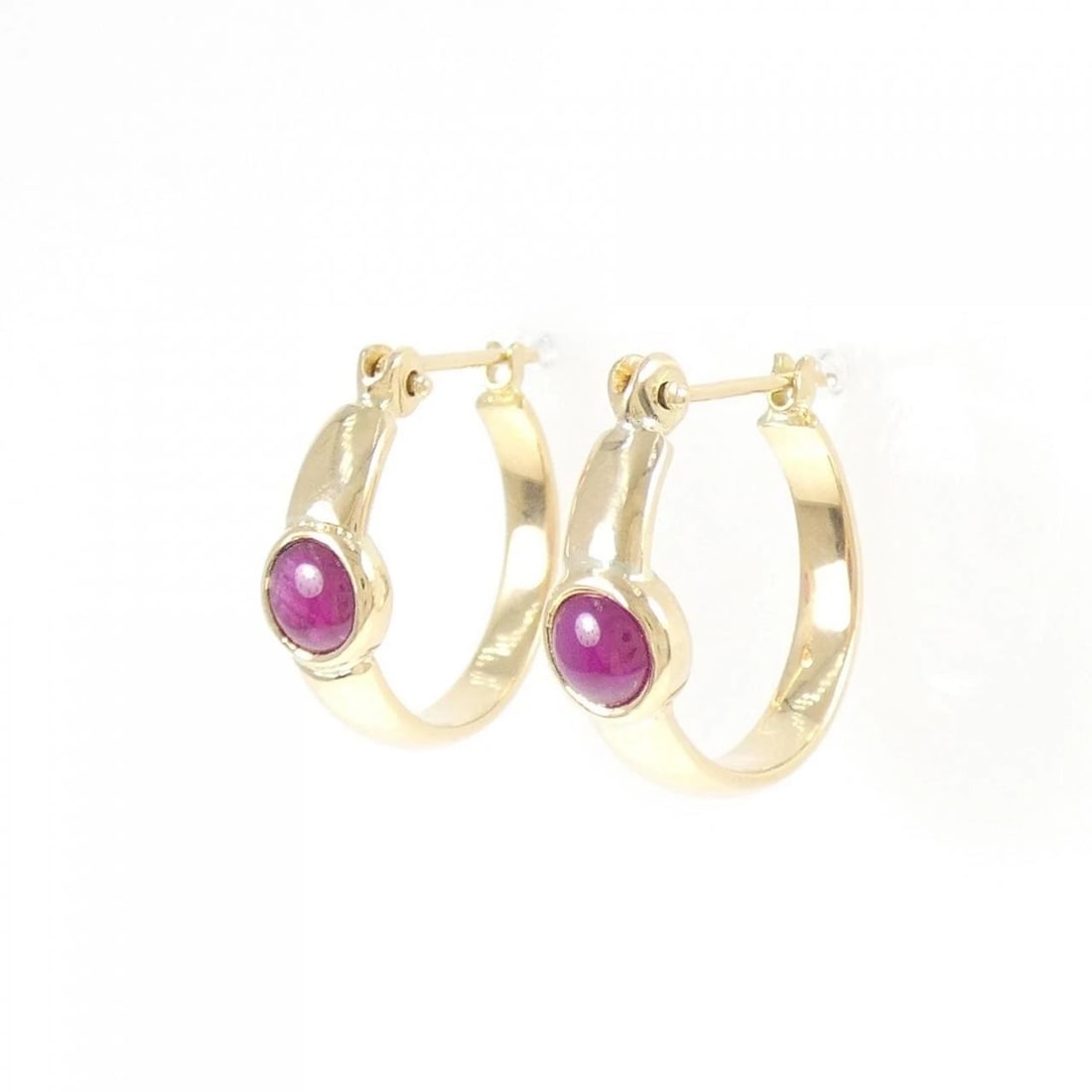 18K YELLOW GOLD RUBY PIERCE - 2