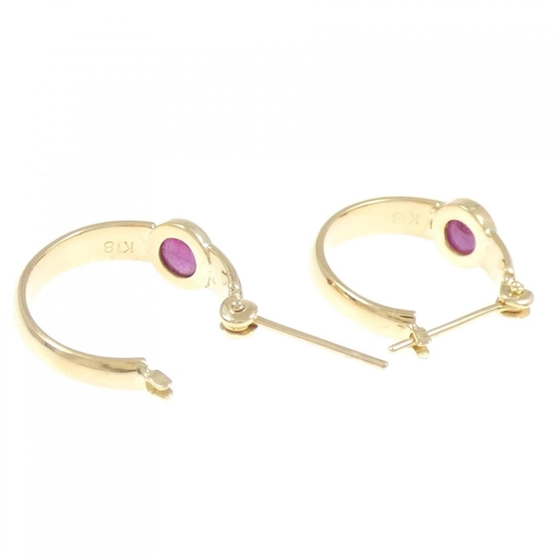 18K YELLOW GOLD RUBY PIERCE - 3